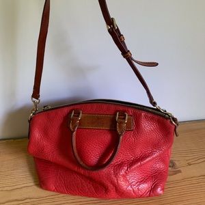 Gorgeous red leather pebble pocketbook